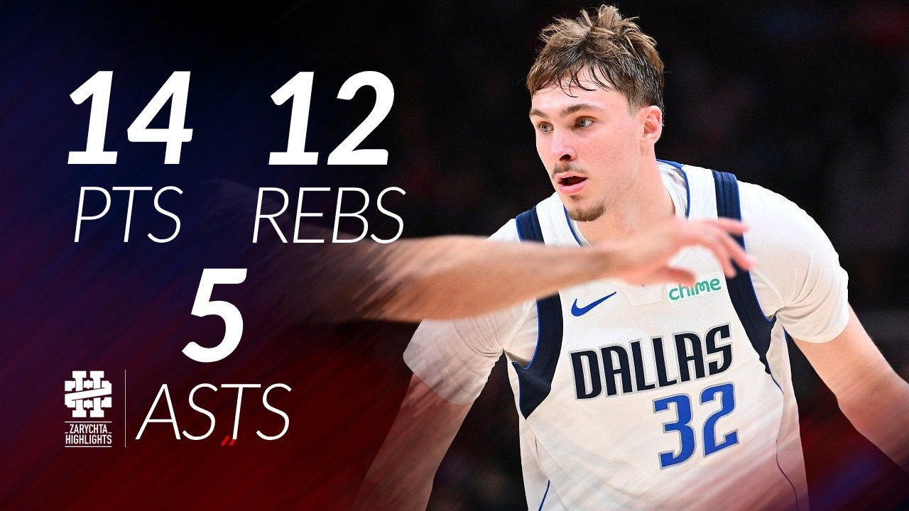 Cooper Flagg 14 pts 12 rebs 5 asts vs Hawks 25/26 season