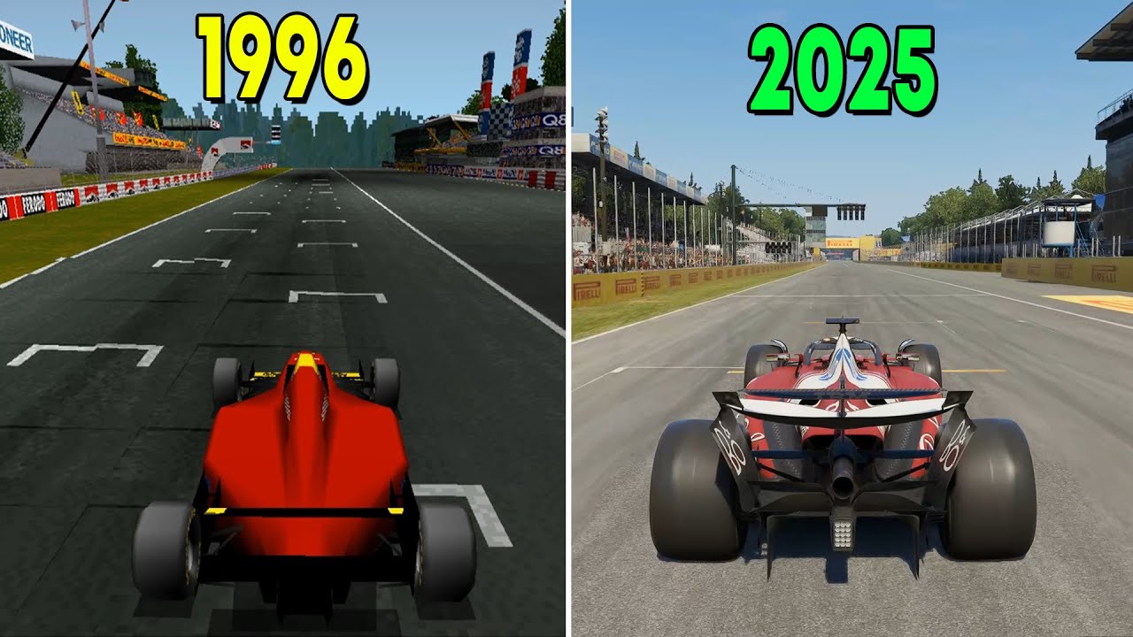 Evolution of Monza in F1 Games (1996 - 2025)