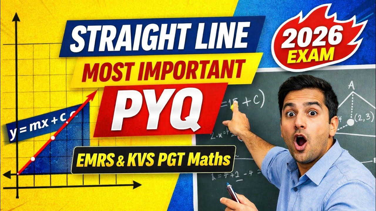 EMRS NVS KVS PGT Maths 2026 🔥 Straight Line PYQs in One Shot | Most Expected Questions!
