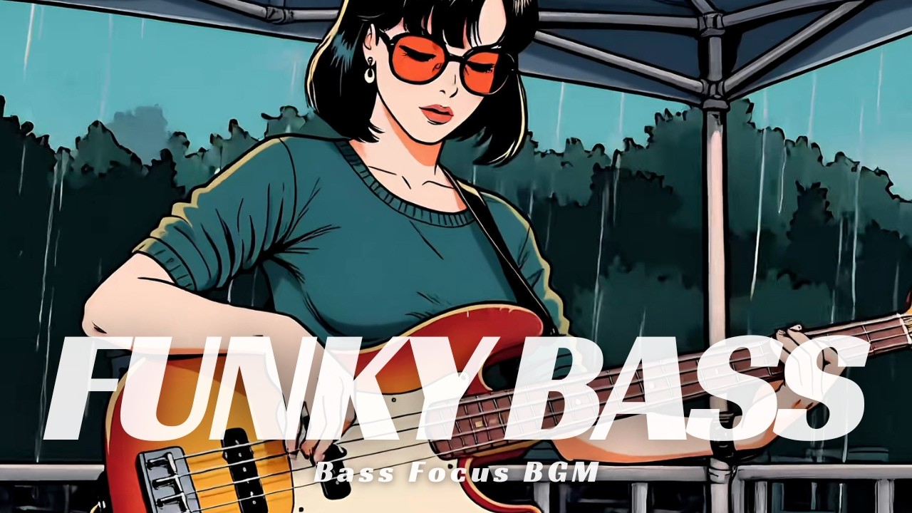 Rainy Groove Slap Bass BGM | Funky Fusion Bass for Work & Relax