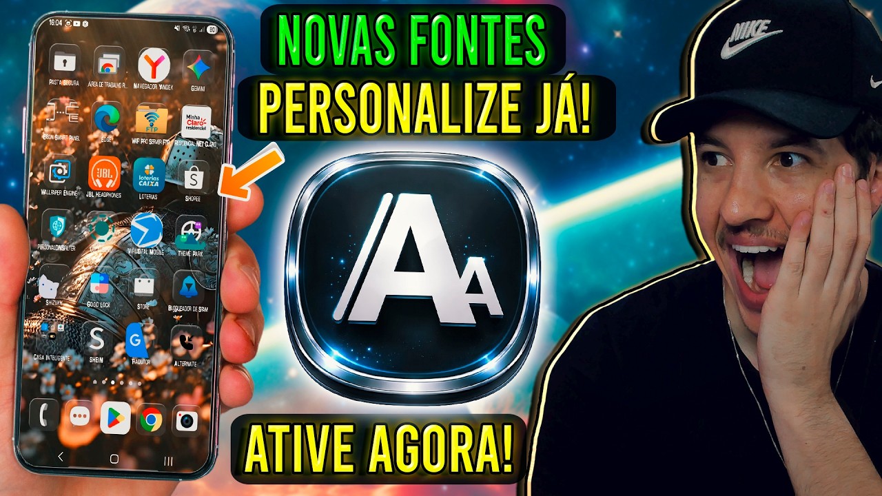 🔥Novo APLICATIVO de FONTES para o seu Celular Samsung - PERSONALIZE AGORA