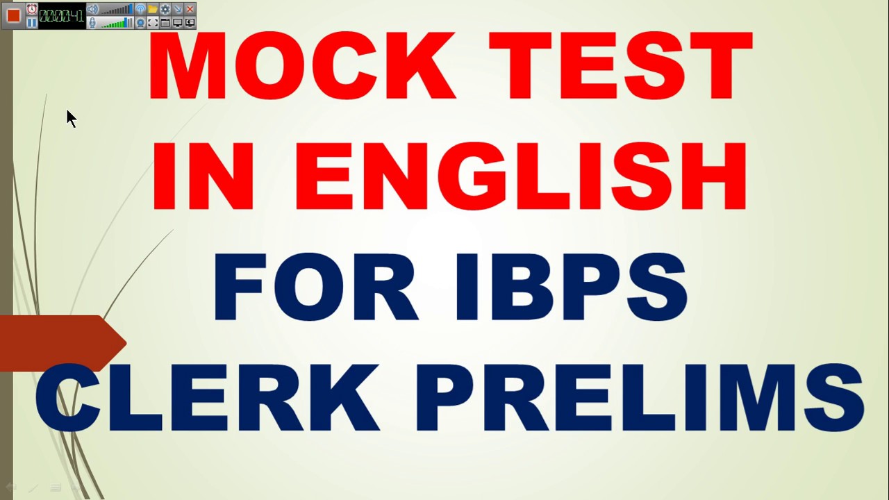 Mock test in english for ibps clerk pelims 2018