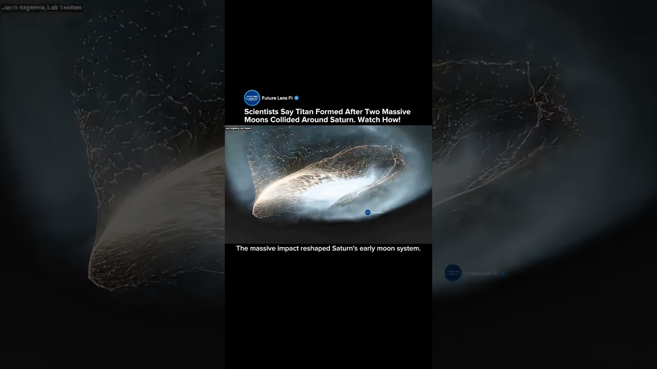 Titan Was Born From A Giant Moon Collision | Saturn&rsquo;s Rings #titan #moon #saturn #nasa #shorts