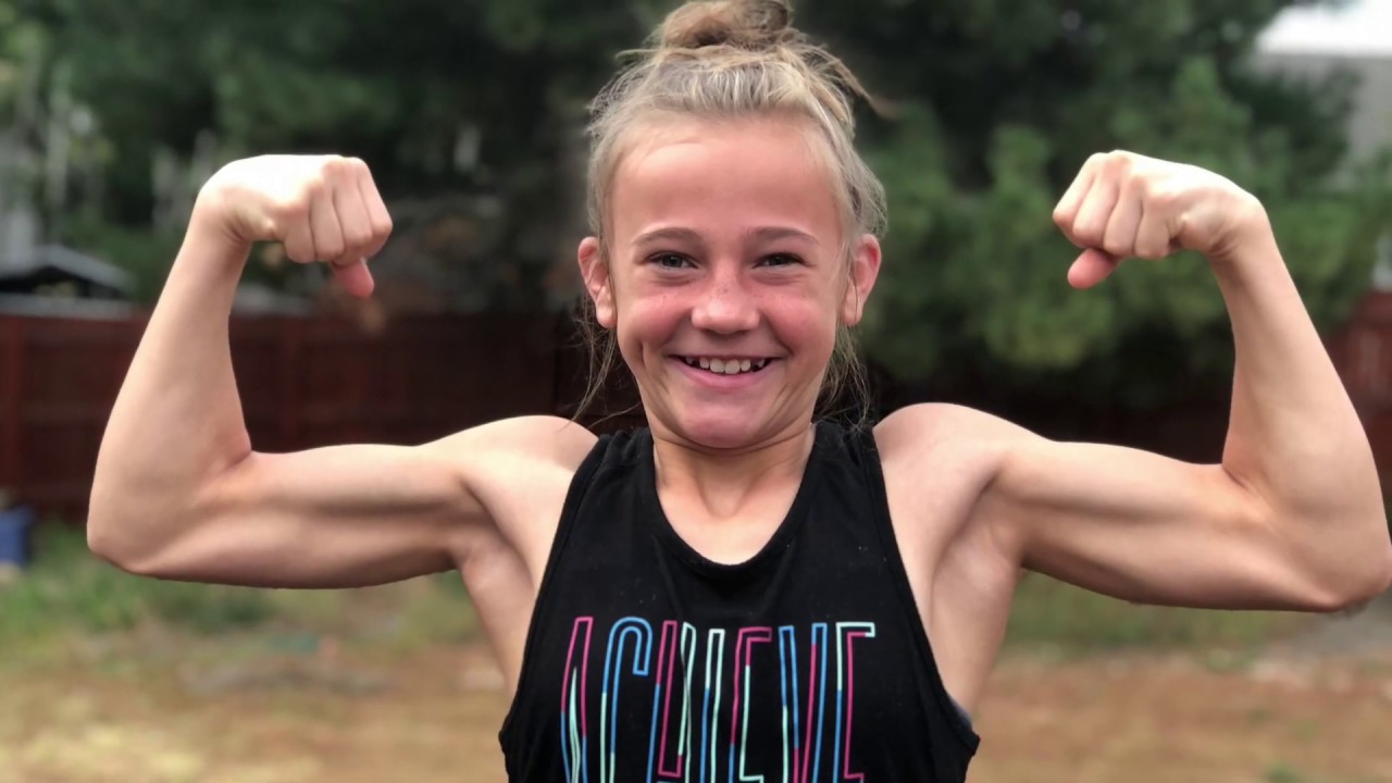 Ninja Chef Jaleesa Flexing Video  Age 11