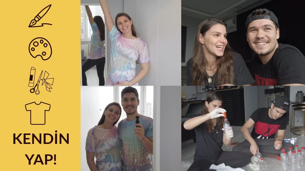 35 TL ye Tie Dye (Batik) T-shirt yaptik ! -DIY