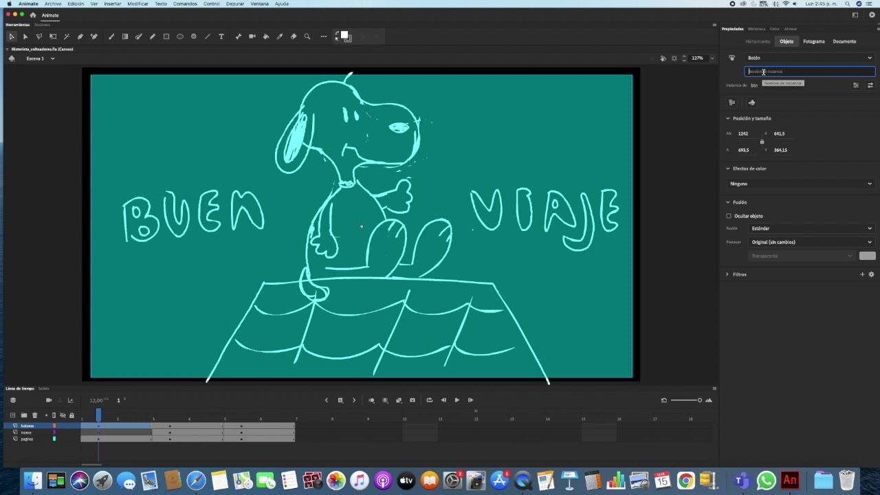Navegación por fotogramas HTML5 en Adobe Animate