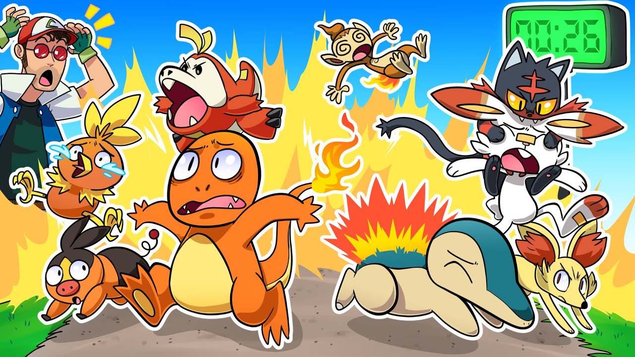 ¿Qué POKÉMON INICIAL de TIPO FUEGO SOBREVIVE MÁS TIEMPO?