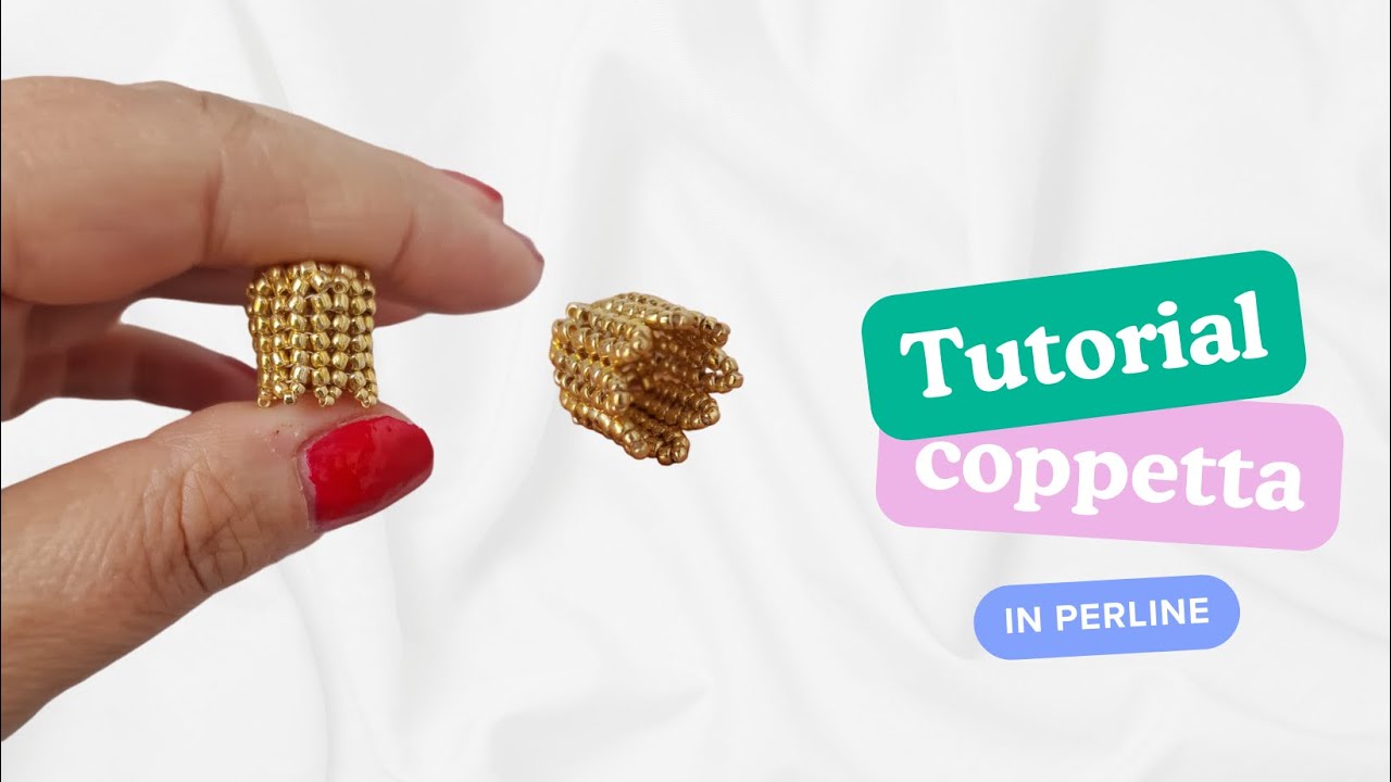 DIY Tutorial Come Realizzare una Splendida Coppetta in Perline con la Tecnica Herringbone