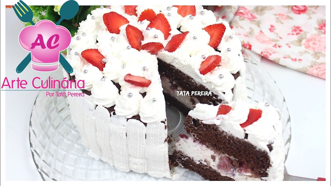 BOLO DE FESTA❤RECHEADO COM MORANGO E CHANTILLY
