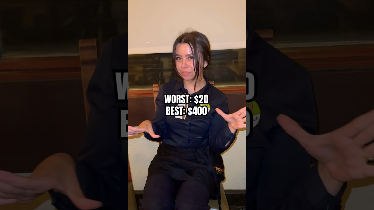 THE BEST TIPS VS THE WORST TIPS! #vlog #shorts #waitress #money #student #collegelife #viralvideo
