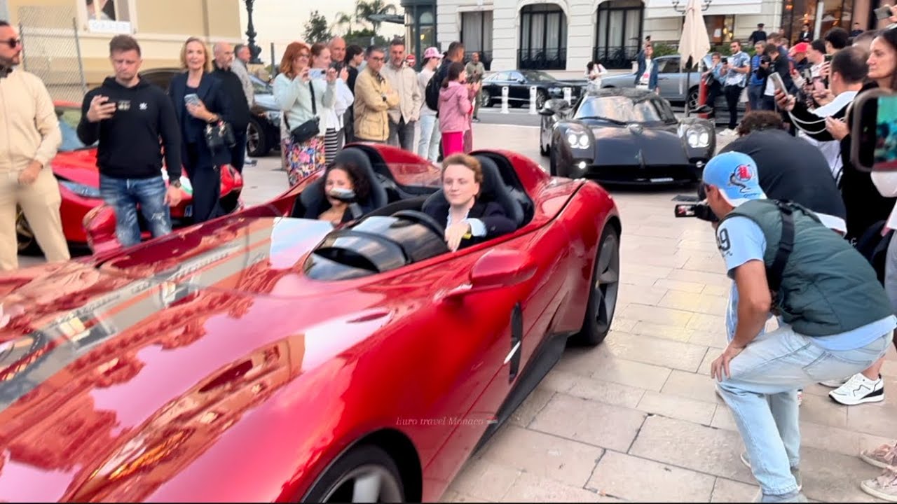 MONACO'S RICHEST FAMILY ARRIVES AT THE CASINO WITH FERRARI SP2, SP3, AND PAGANI UTOPIA!