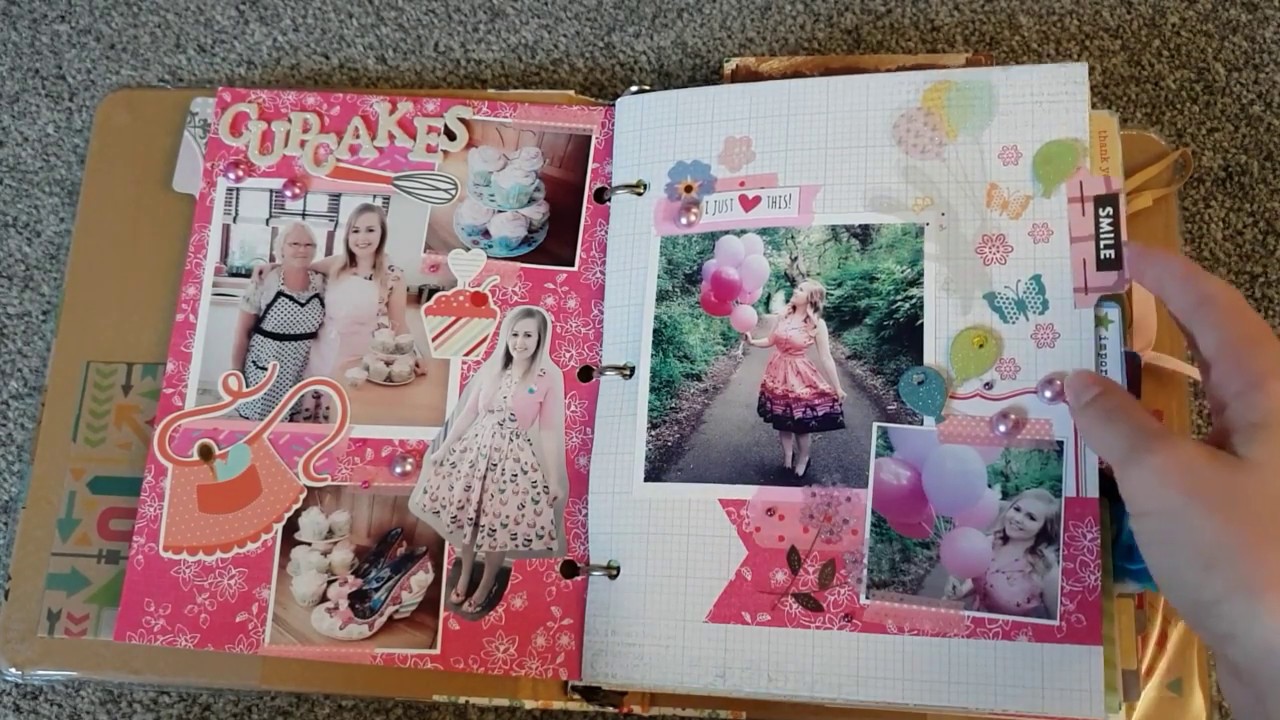 Completed DCWV Lifebök Smashbook Flip Through For May - August 2017