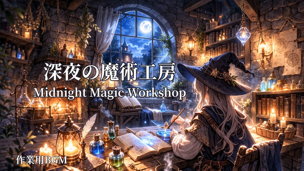 【作業用BGM】深夜の魔術工房 | Midnight Magic Workshop | Calm Celtic Fantasy Ambience