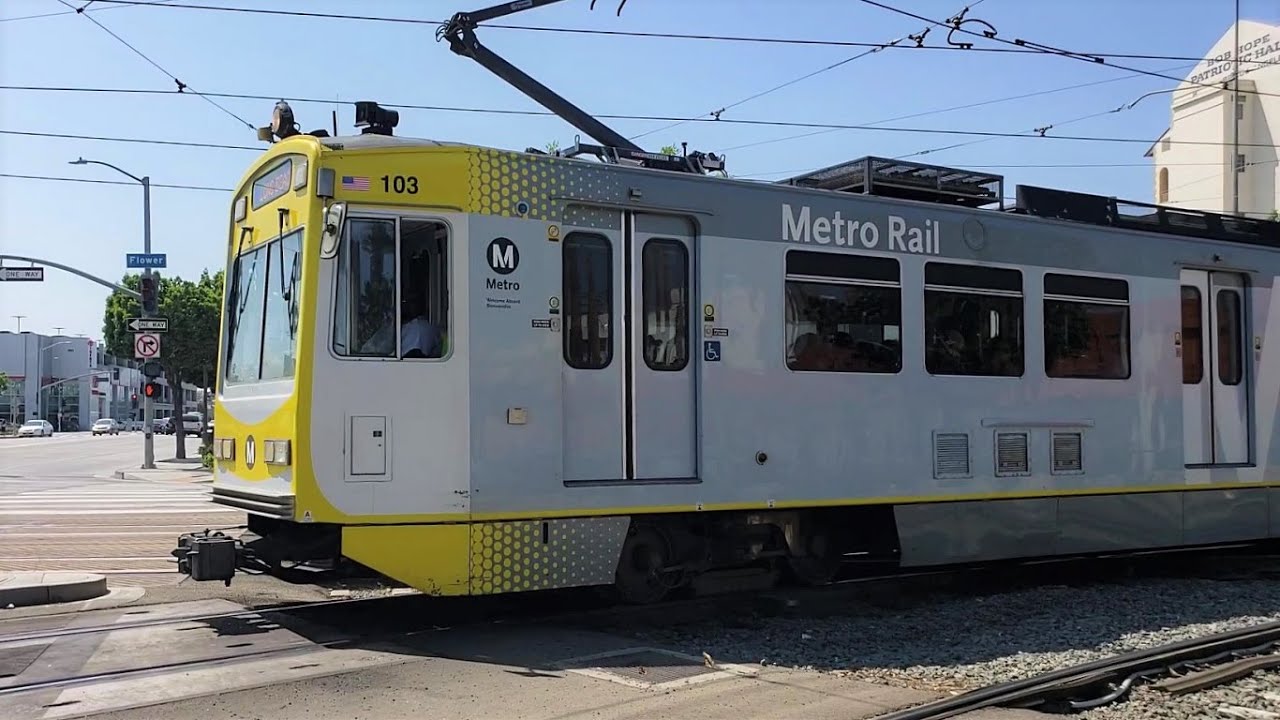 [HD] Metro Blue & Expo Line at Flower St Junction ft. P865's