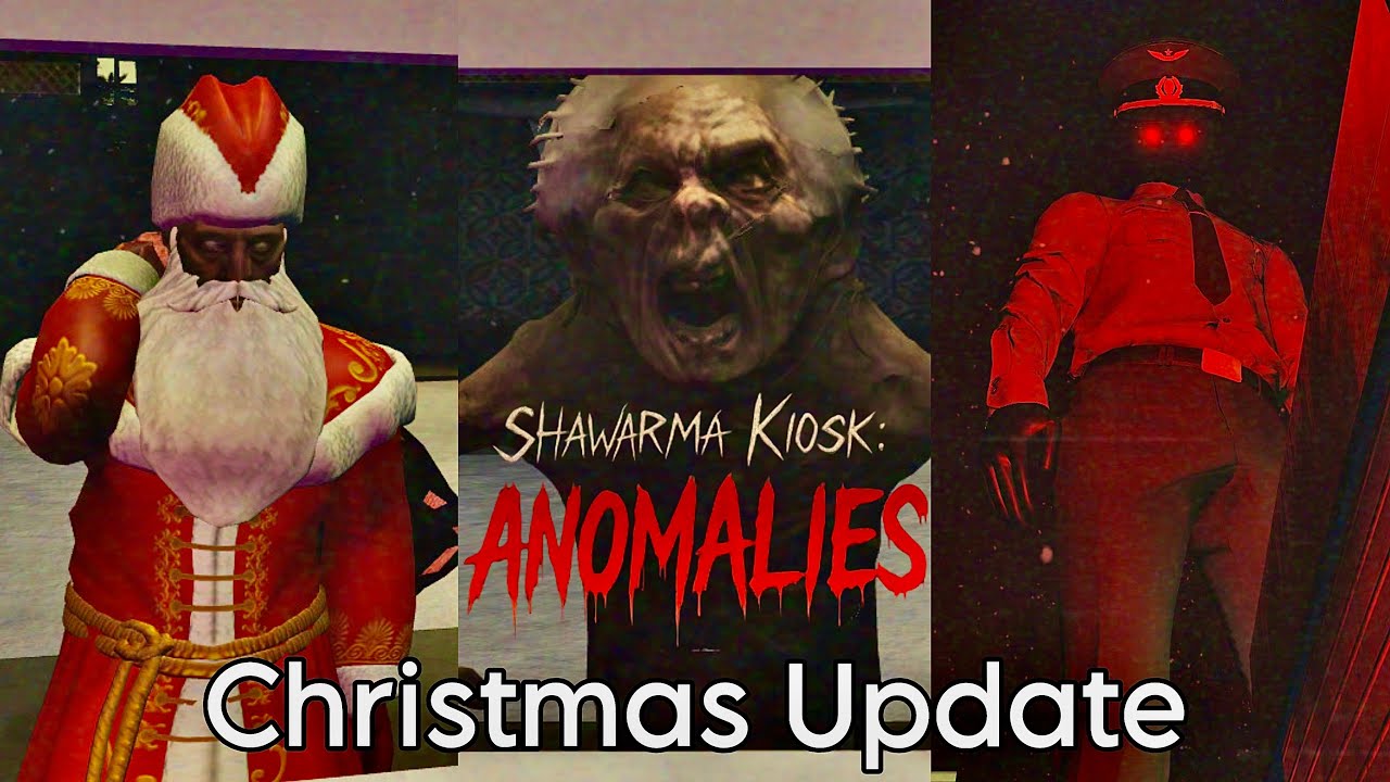 ROBLOX Scary Shawarma Kiosk: the ANOMALY - Christmas Update | All Jumpscares & 3 Endings Included