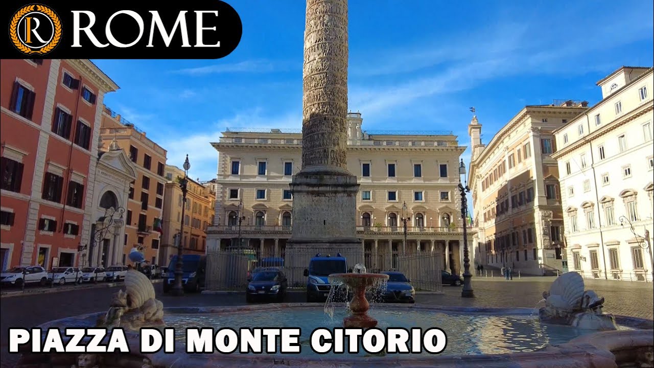 Экскурсия по Риму ➧ Piazza di Monte Citorio [4K Ultra HD]