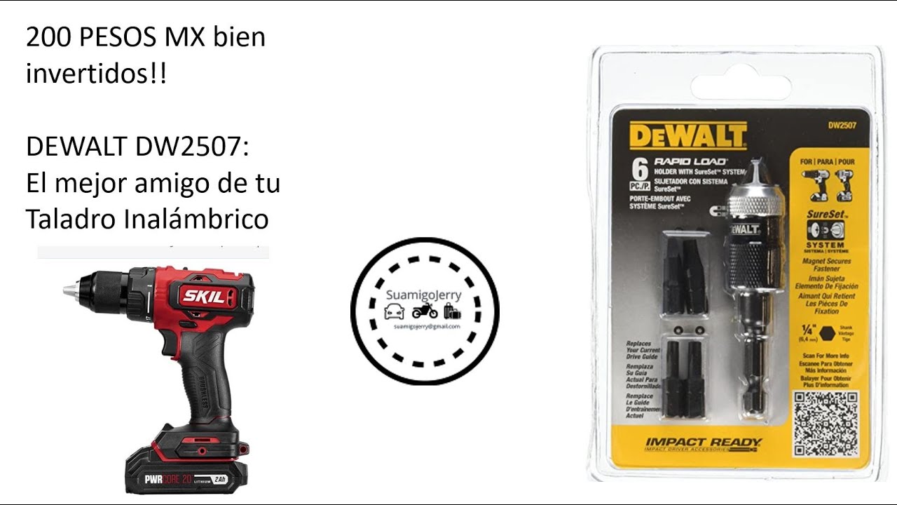 DEWALT - DW2507 Set Rapid Load -  EL mejor amigo de tu taladro inalambrico