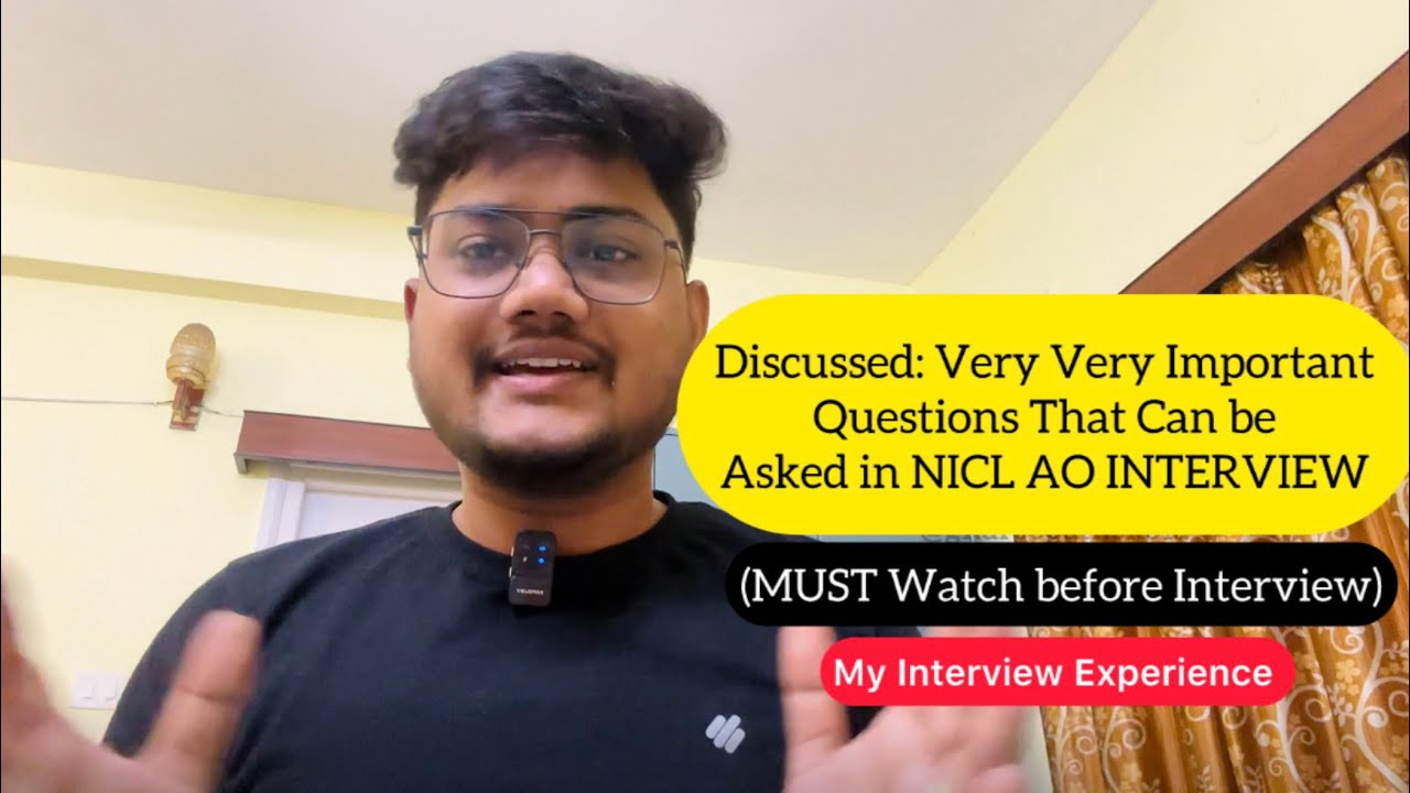 NICL AO Interview Very Very Important Questions | Must Watch before Interview | My NICL AO Interview