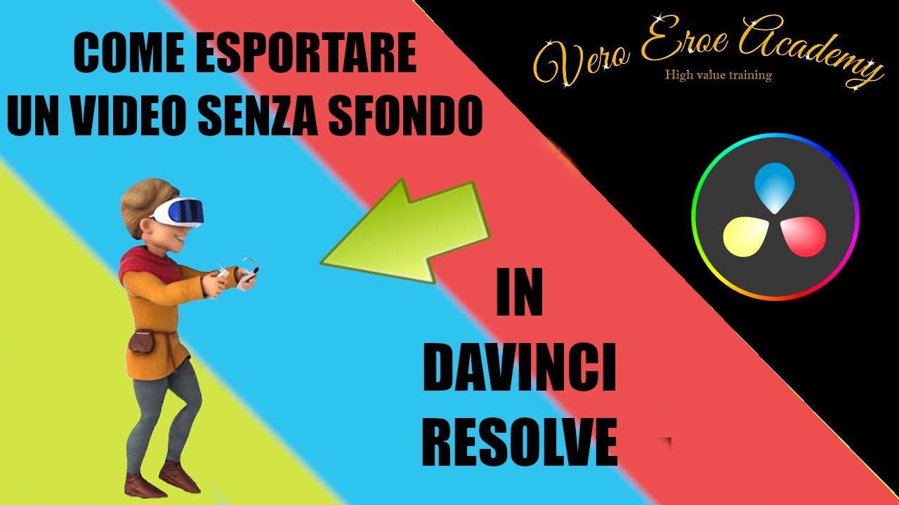 DAVINCI RESOLVE ITA - COME ESPORTARE VIDEO SENZA SFONDO