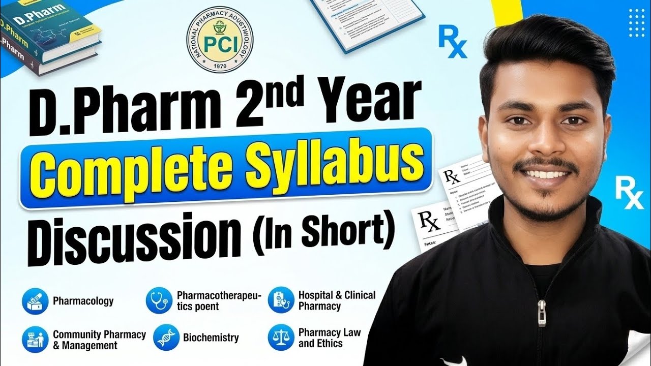 D.pharm 2nd year complete syllabus in Short | Diploma in pharmacy syllabus | D.pharm Syllabus 