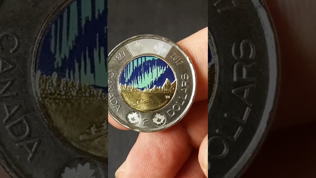 2017 Canadian glow in the dark "Dance of the spirits" colorized toonie