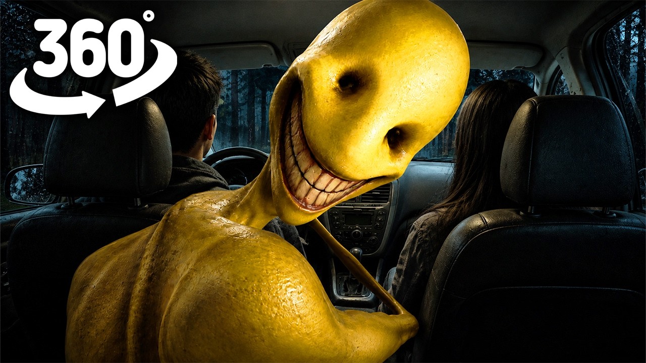 Verity - Night Drive In Creepy Forest ! | 360&deg; VR Animation