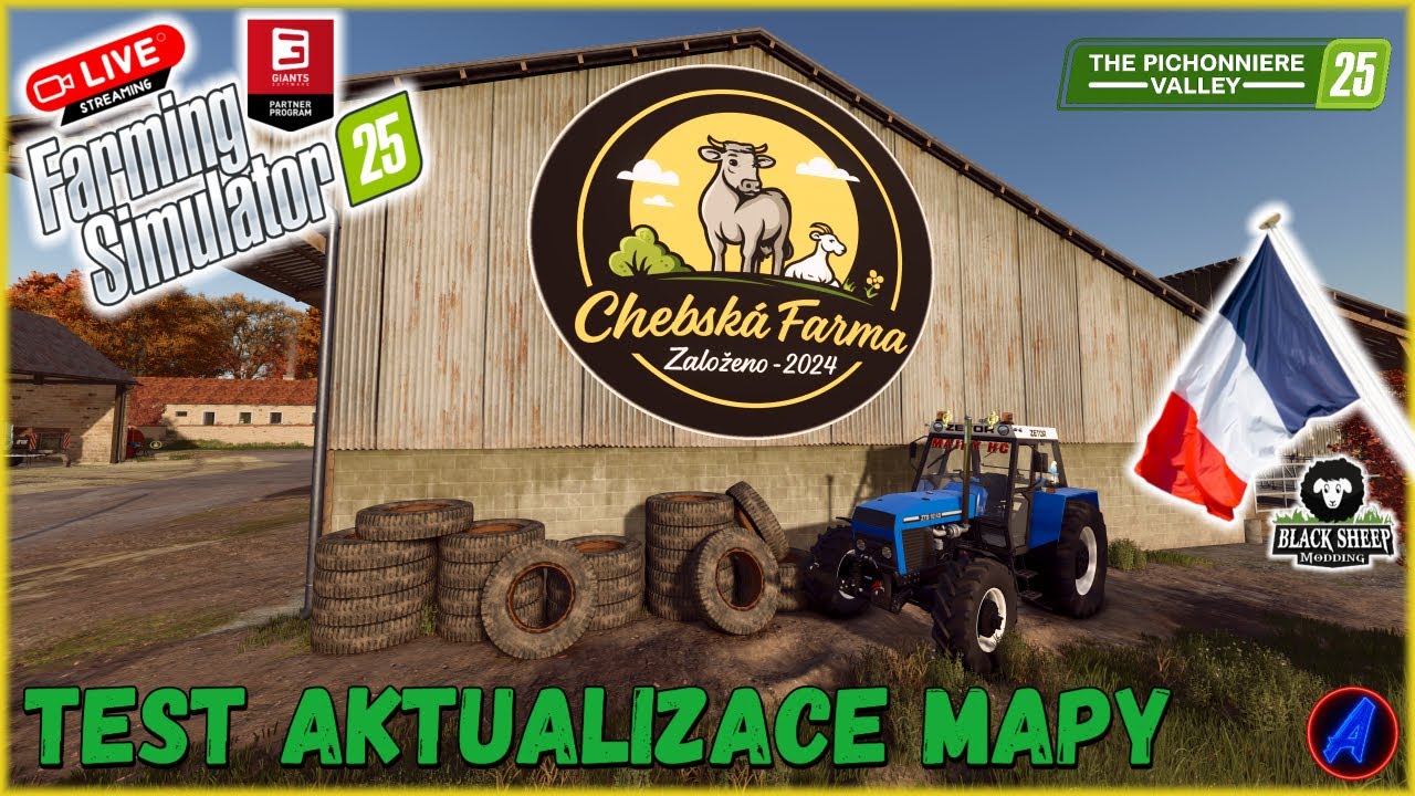 🔔Chebská Farma na Piškotech  #4 - MÁME NOVOU VERZI MAPY - Farming Simulator 25 - CZ/SK - (STREAM)