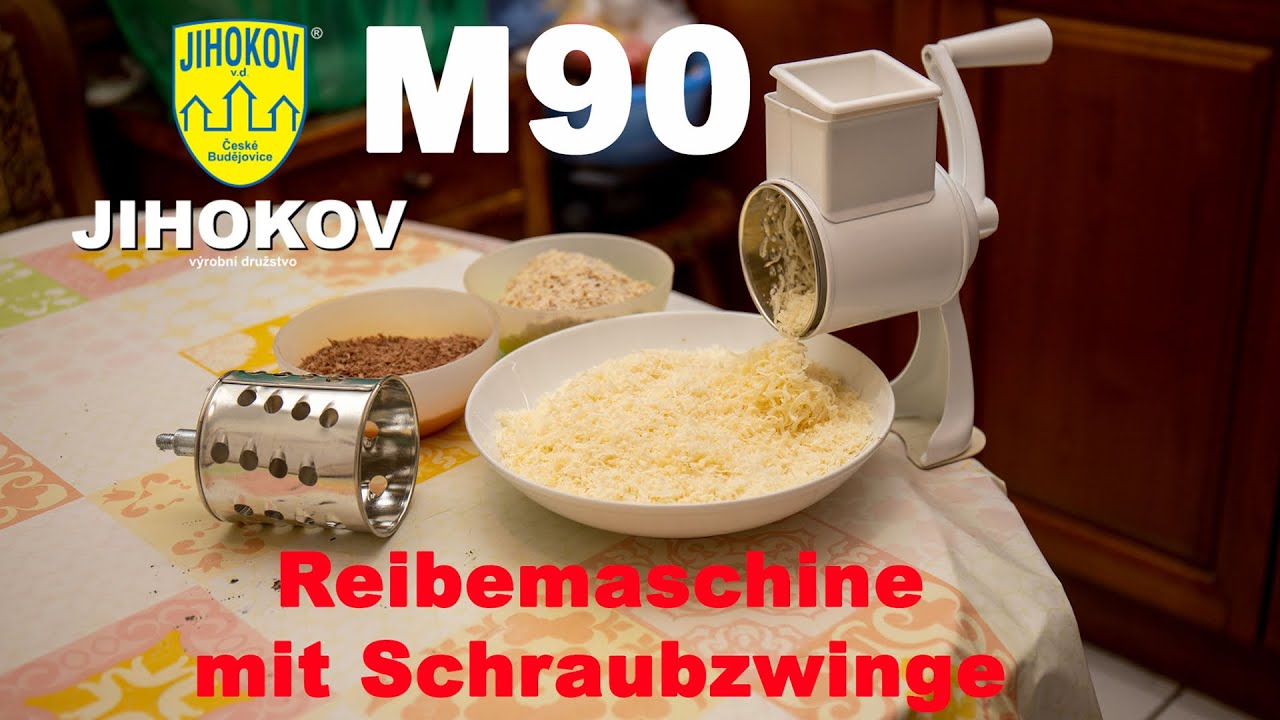 Jihokov M90 | Reibemaschine mit Schraubzwinge | Küchenreibe | Alltagshelfer | Deutsch
