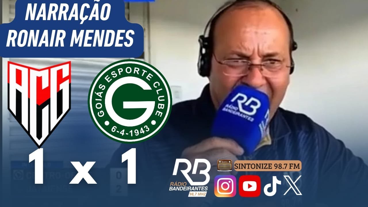 Ronair Mendes narrando os gols - Atlético Goianiense 1 x 1 Goiás | Campeonato Goiano 2026