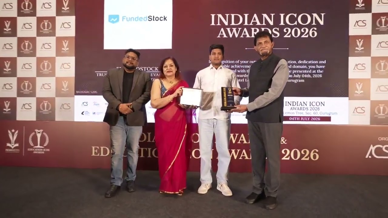 🏆 FundedStock Wins Indian Icon Awards 2026 | Trusted Prop Trading Evaluation Platform in India 🇮🇳