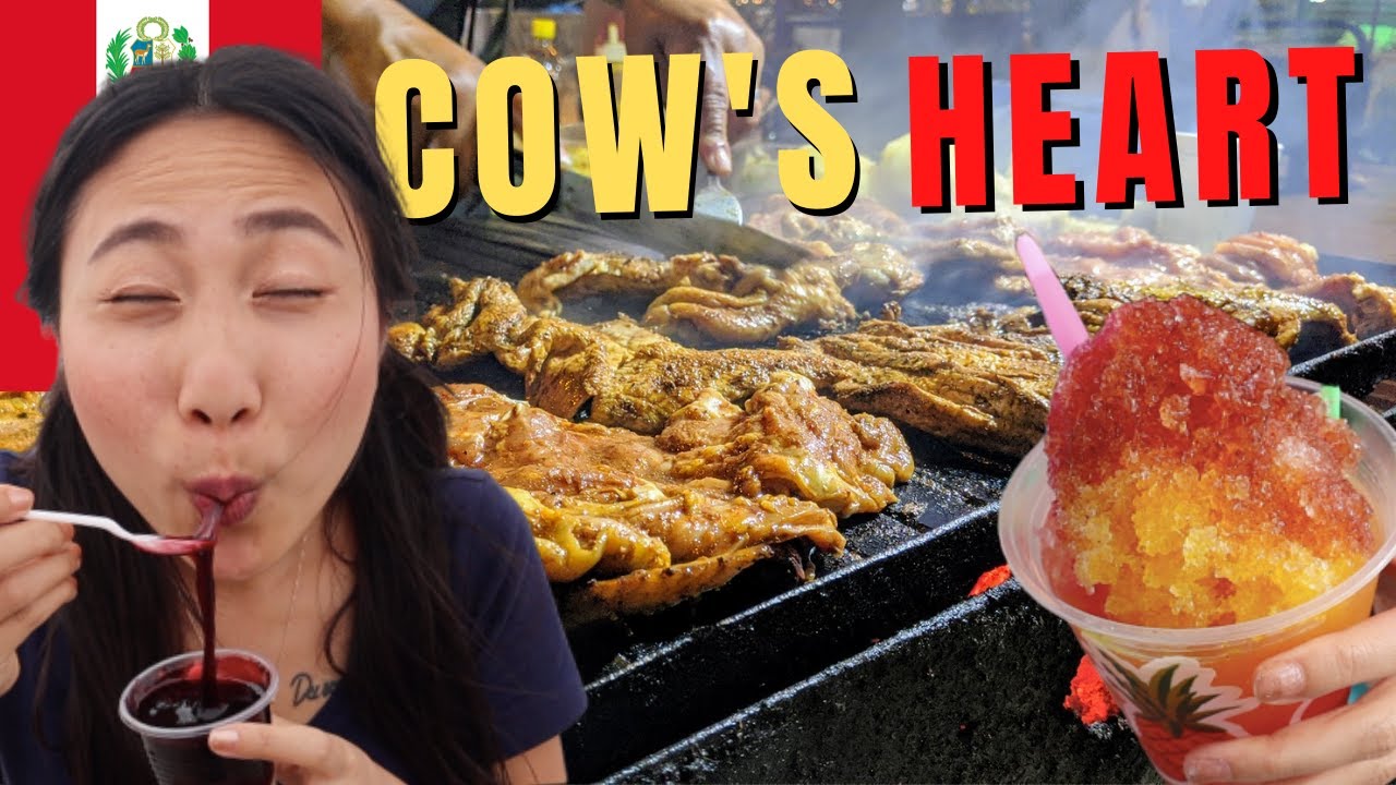 Eat BBQ COW's HEART | 10 Peruvian STREET FOOD 🇵🇪 PARACAS PERU