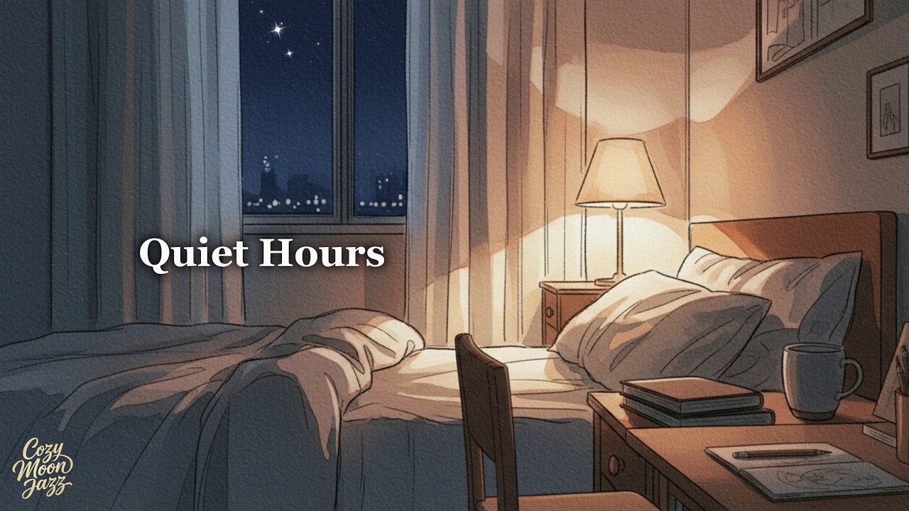 Quiet Hours 🌙 Soft Jazz Ballads for Late Night Reflection | Cozy Moon Jazz (1 Hour)