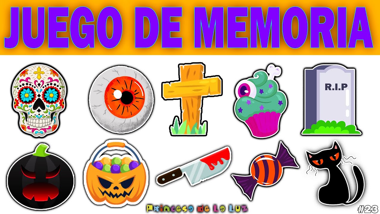 JUEGOS DE MEMORIA VISUAL  🟠🟠🟠 ESPECIAL HALLOWEEN 🎃 MEJORA tu CONCENTRACI&Oacute;N 🧠 Pasatiempos Divertidos