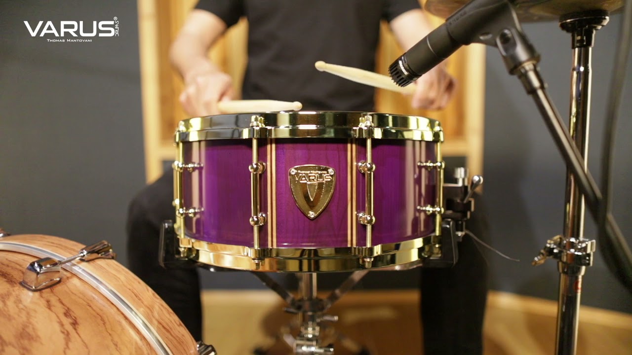 VARUS DRUMS - 14&rdquo;x5,75 Olive Stave SNARE TEST