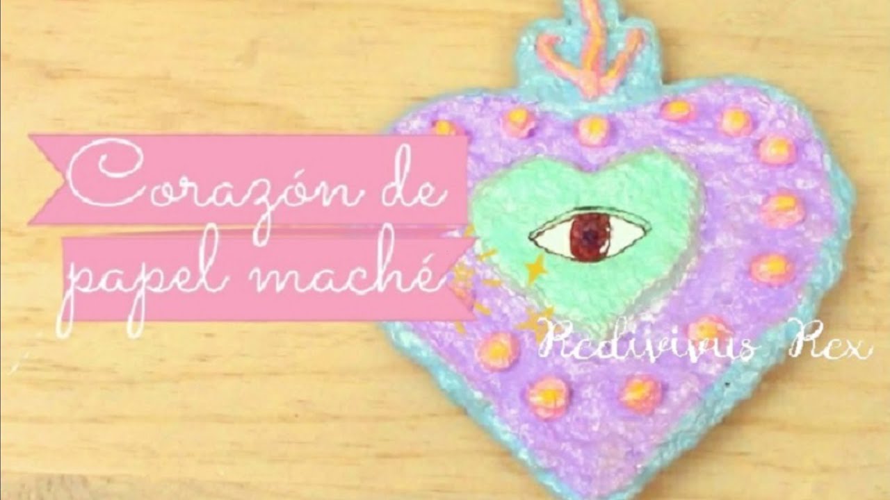 Tutorial corazón de papel maché | corazones mexicanos de papel maché 💘 Cartoneria mexicana