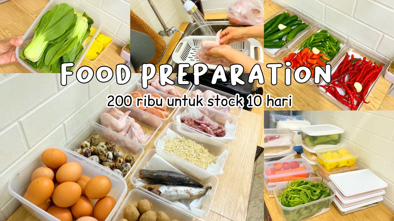 Belanja mingguan budget 200ribu untuk stock 10 hari kedepan | food preparation
