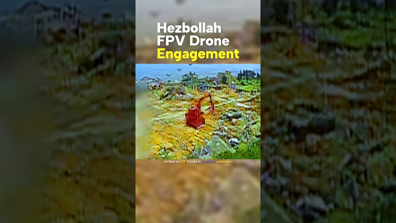 Hezbollah FPV Drone Strikes IDF Position in Real-Time #hezbollah #military #fpv