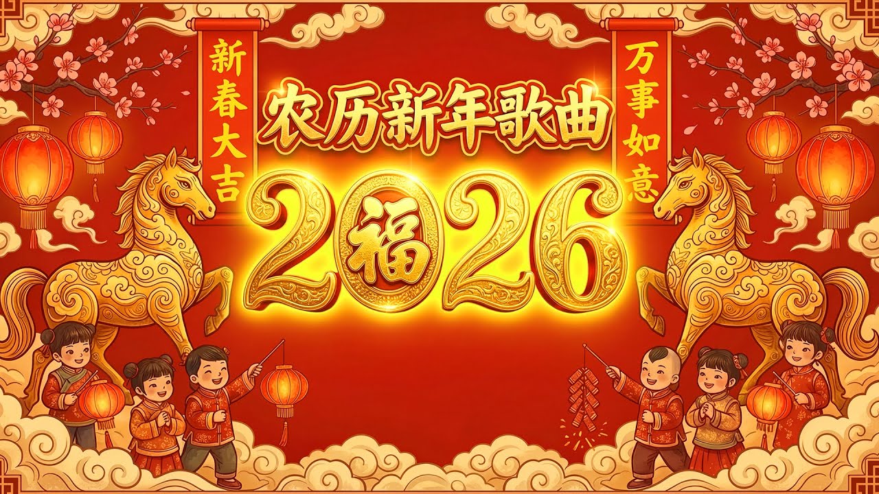 新年贺岁歌曲🐎一听就有年味的经典金曲 《 财神到》《恭喜大家》《恭喜发财》