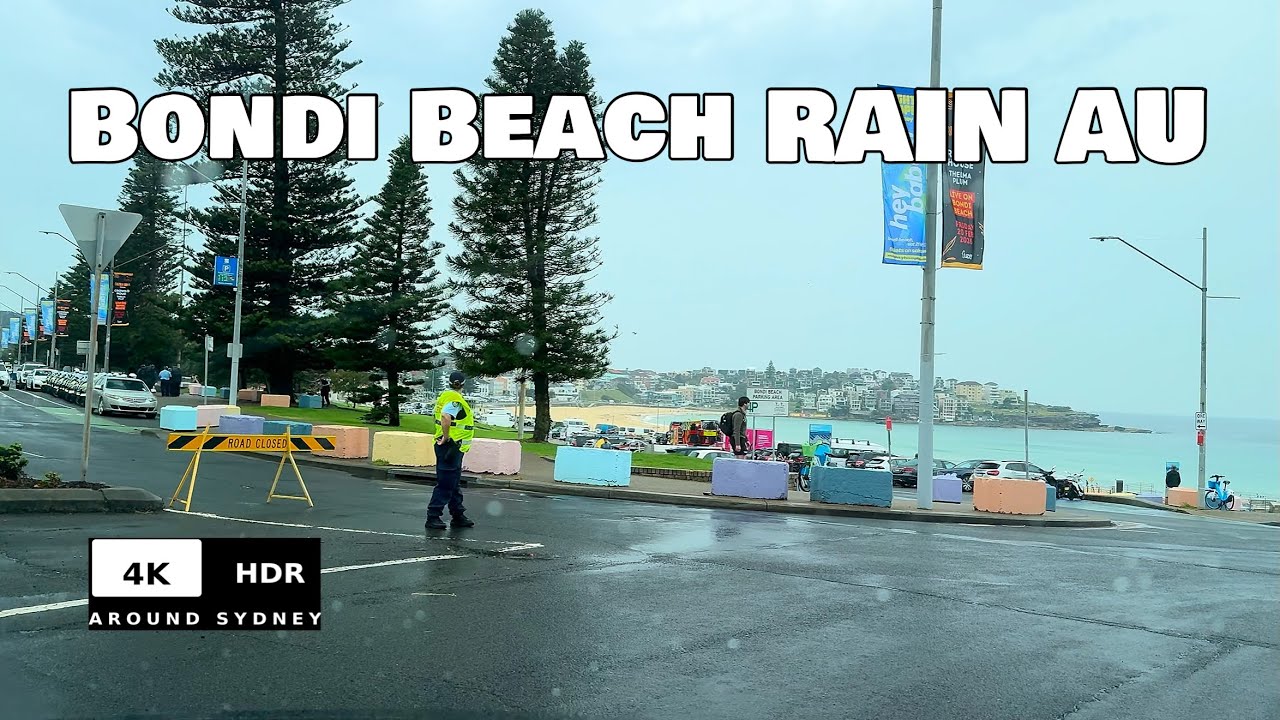 Heavy Rain Bondi Beach | Bellevue Hill→ ￼Croydon Park | Sydney Drive 4K HDR POV-AU