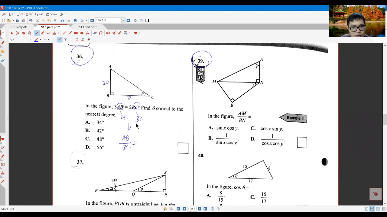 Canotta MC Exercise S10 Basic Trigo (Selected Questions)