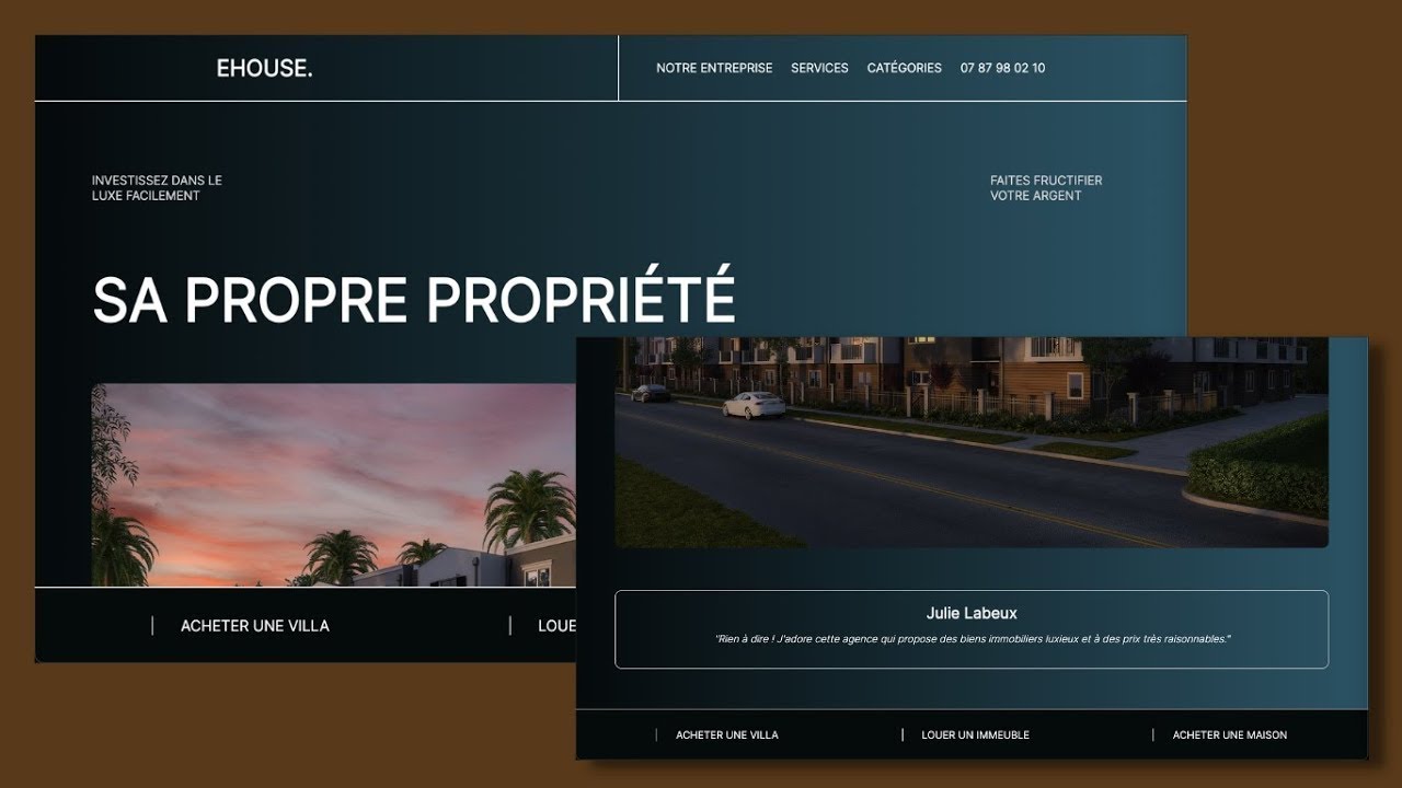 Comment Céer le site Moderne et Responsif d'une Agence Immobilière en HTML & CSS ?