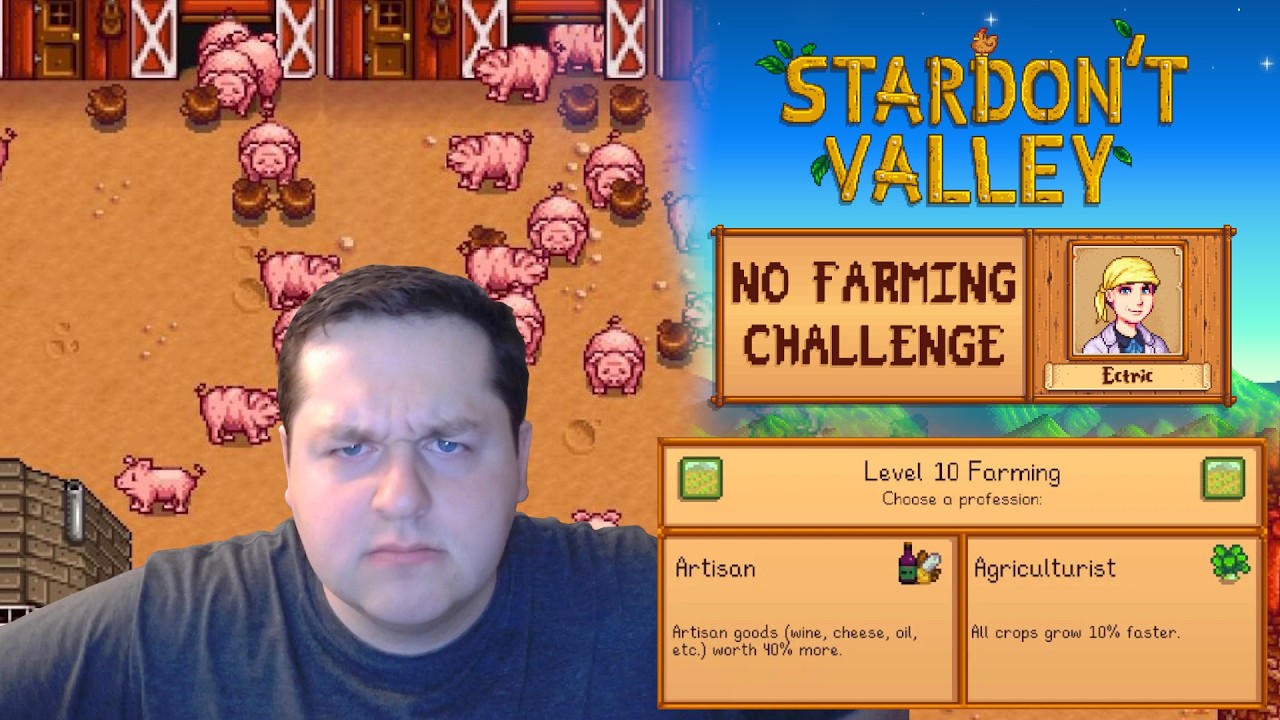 Buying 7 More Pigs to Get Level 10 Farming! -- Stardew Valley No Farming Challenge Run