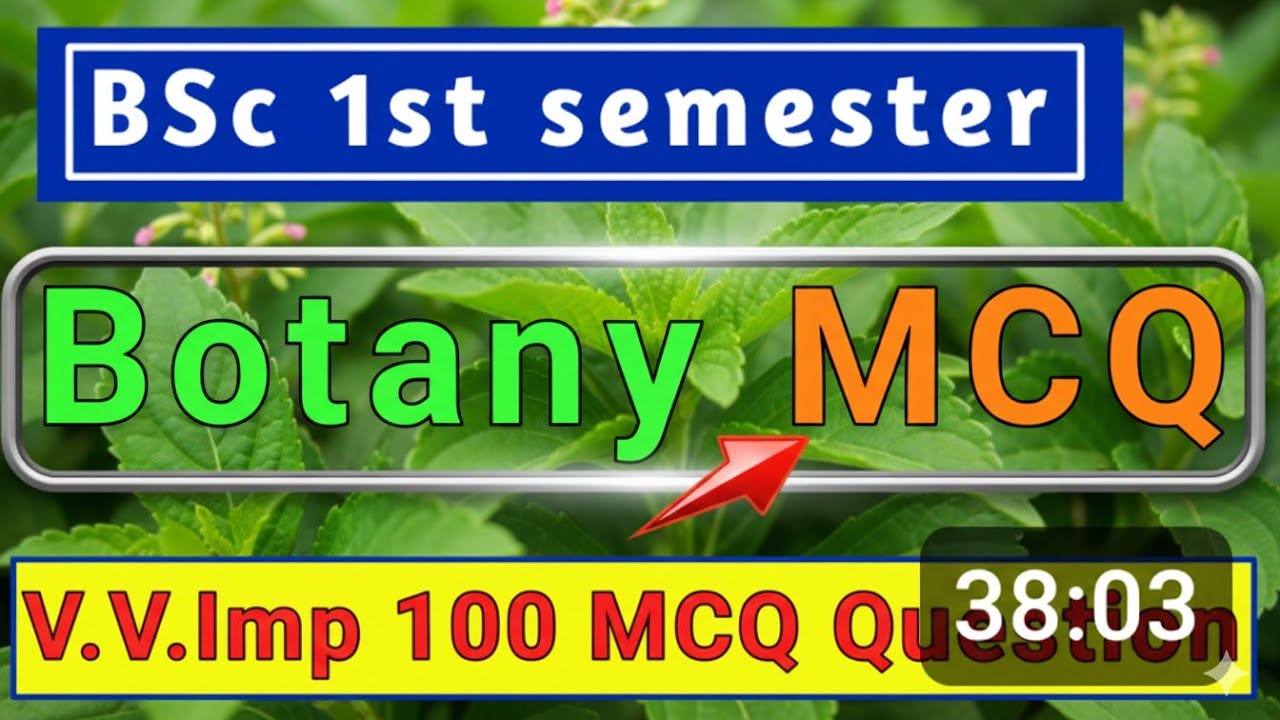 Botany MCQ PYQ | BSc First Semester Objective Paper 2026 
