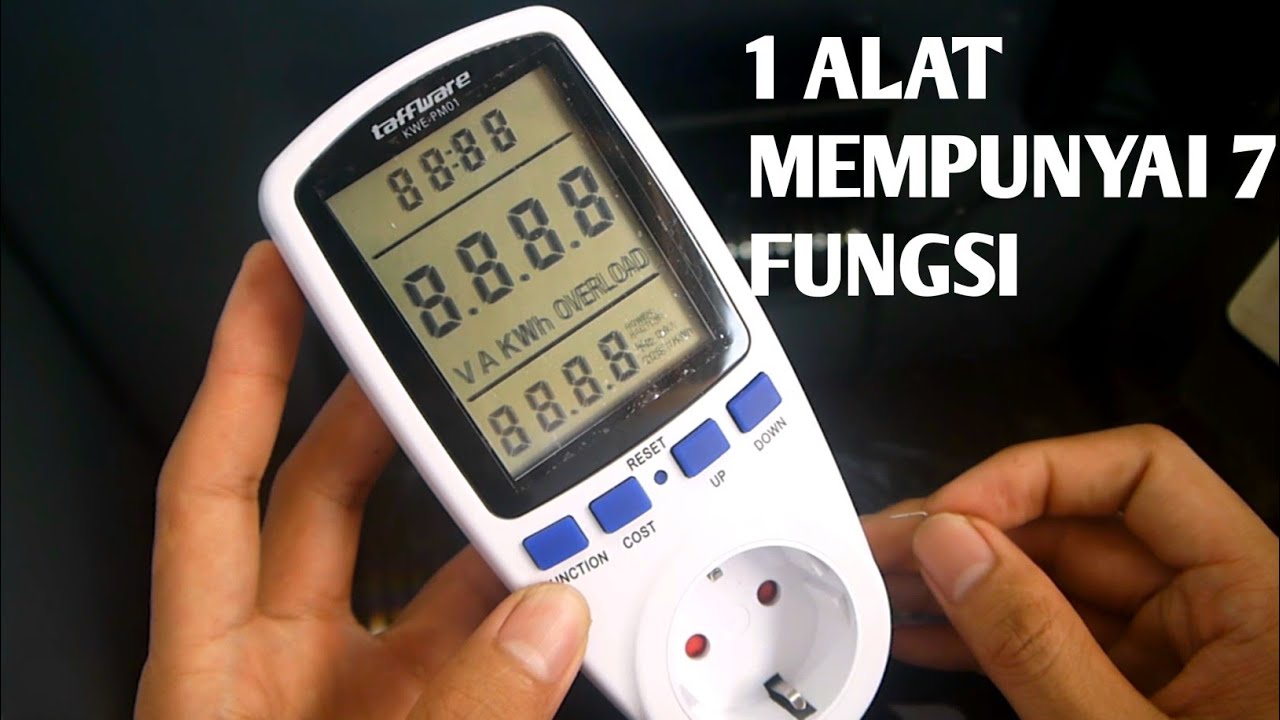 Power meter, Watt meter, Kwh meter. Alat penghitung konsumsi daya peralatan elektronik rumah tangga