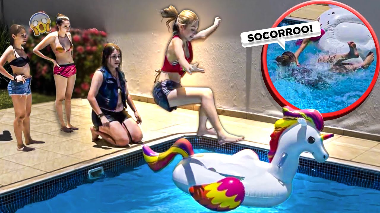 ERA PRA SER UM DESAFIO NA PISCINA ATÉ ACONTECER UM ACIDENTE!!