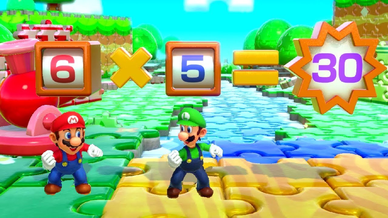 Super Mario Party MiniGame Battle - Mario vs Luigi vs Bowser vs Peach