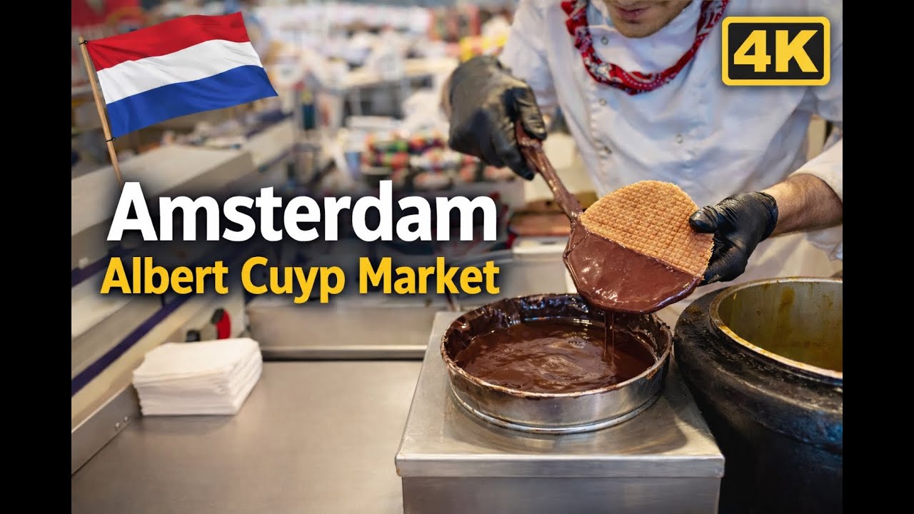 Inside Amsterdam’s Most Famous Street Market 🇳🇱 | Albert Cuyp Walk 4K