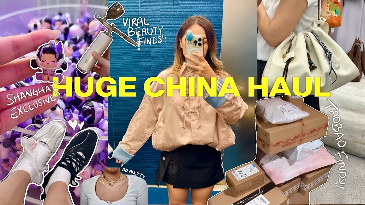 HUGE CHINA HAUL!! everything i bought in shanghai | fashion, beauty, + taobao finds!