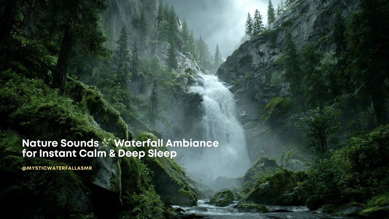 Nature Sounds 🌿 Waterfall Ambiance for Instant Calm & Deep Sleep