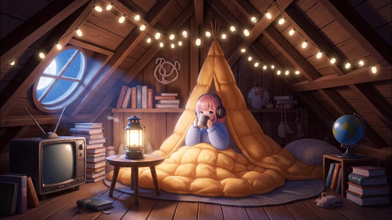 Cozy Attic Lofi Night – Relaxing Study & Chill Beats